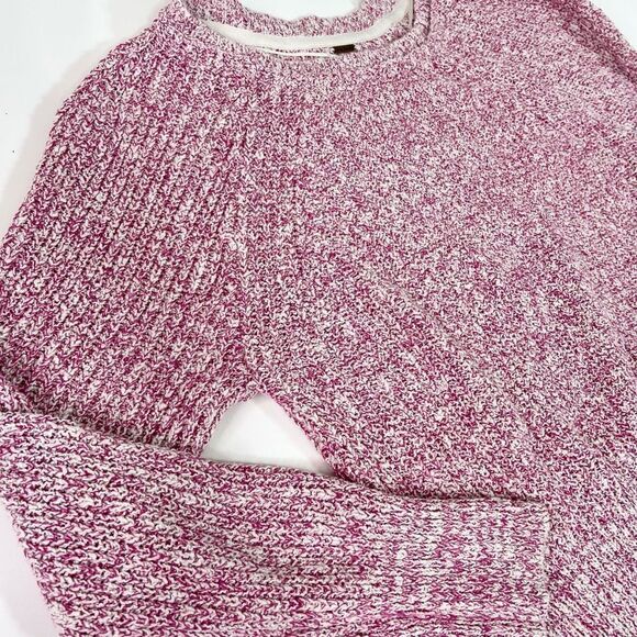 Free People Pullover Sweater Women's Medium Linen Blend Crew Neck Raglan Sleeve - Picture 2 of 10